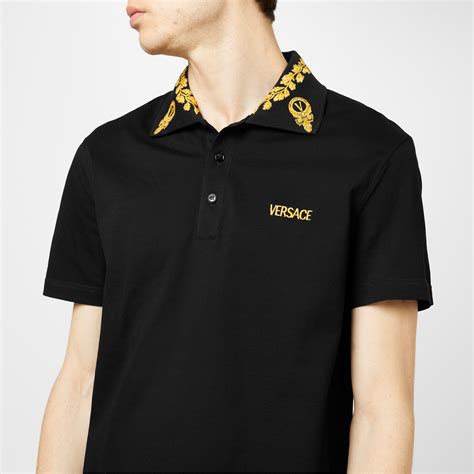 versace baroque polo shirt|Versace polo shirts for men.